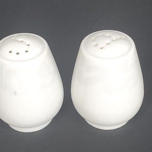 Mini Ceramic Salt and Pepper Shakers: S & P Marked