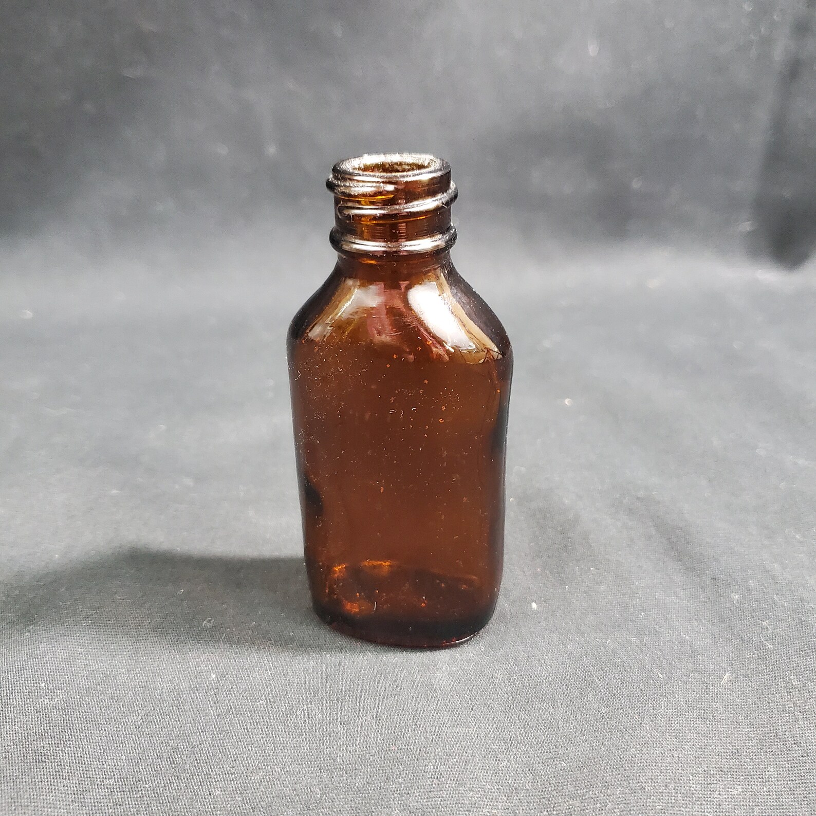 Small Brown Glass Medicine Bottle Marked AHK 5 M 3i Etsy