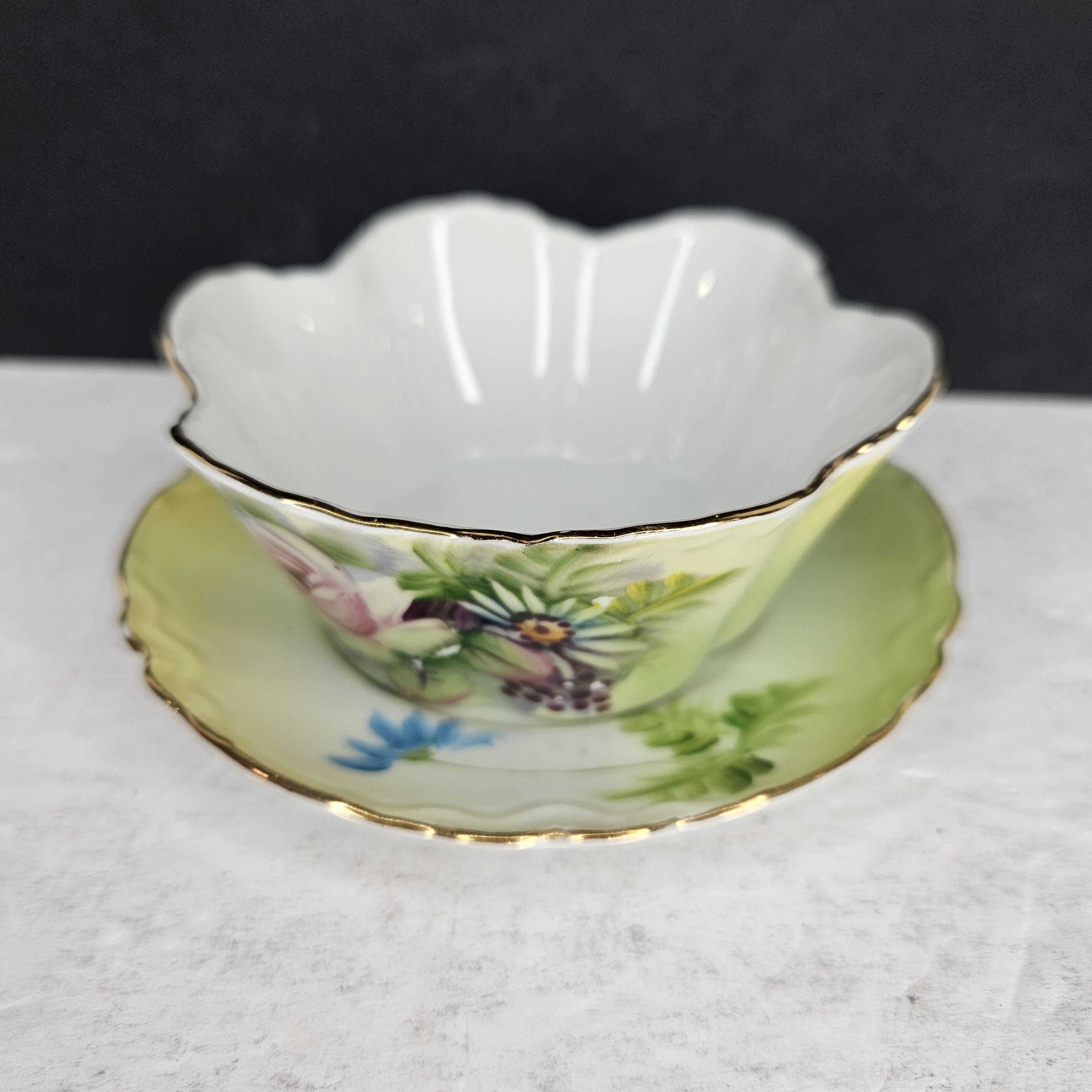 Lefton Custard Cup With Saucer Heritage Green Hand Painted 5209 - Etsy