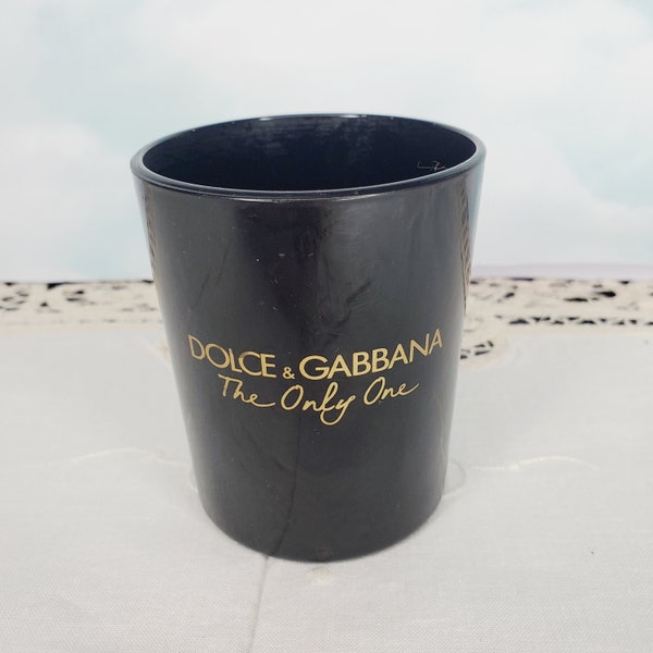 Dolce & Gabbana Black Glass Candle Holder (No Candle)