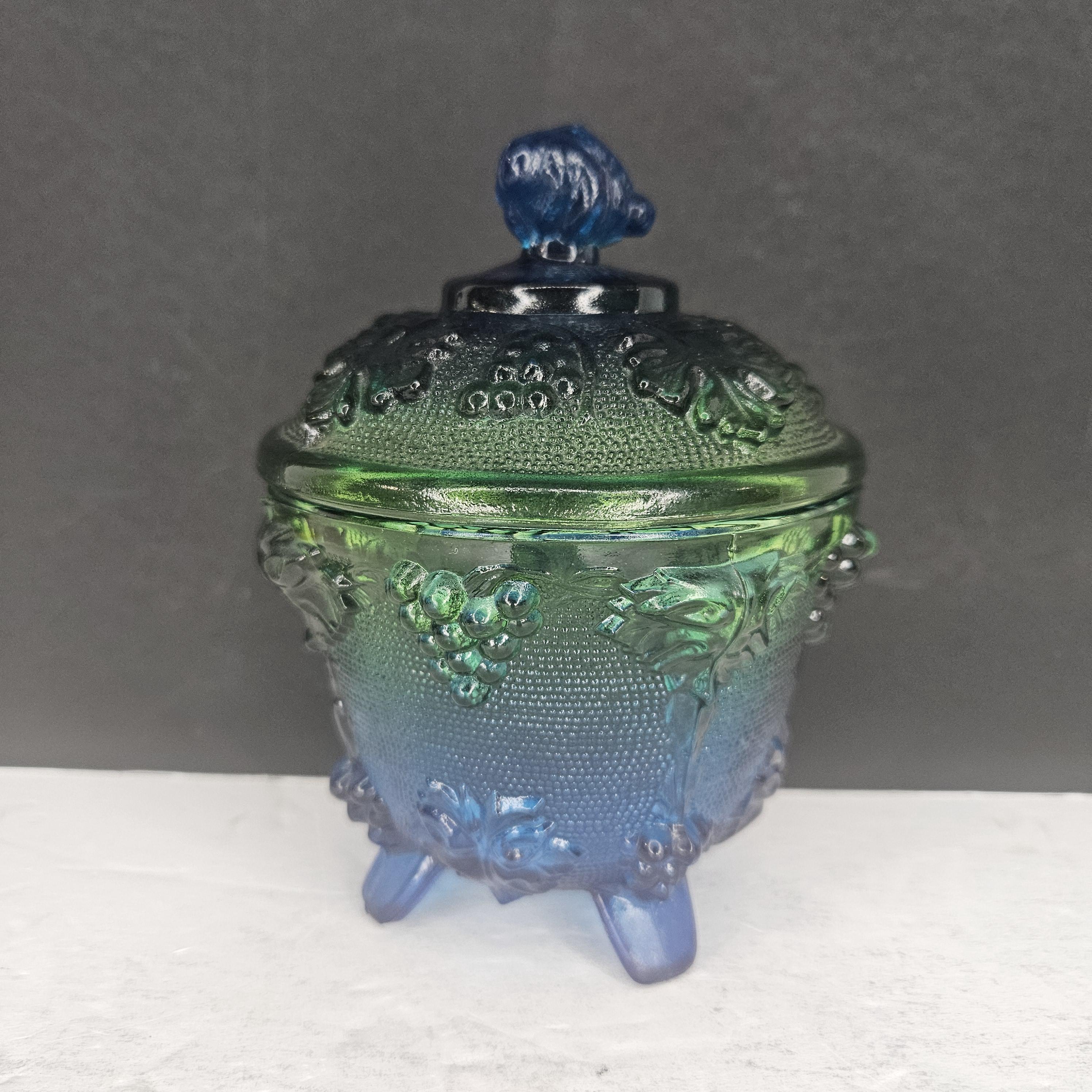 Pot à crème en verre vintage Carnaval impérial ambré et sucre - Canada