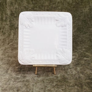 D&#39;Lusso Cheese Plate 7&quot; Square White Home Collection