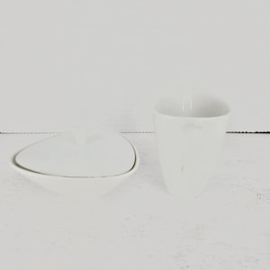 Hutschenreuther Selb ミニ カバー付き シュガー&クリーマー バイエルン製 (蓋修理済み)