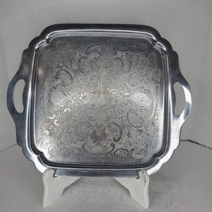 Vtg Farber Bros Krome Kraft Tray Stainless Steel Made in USA