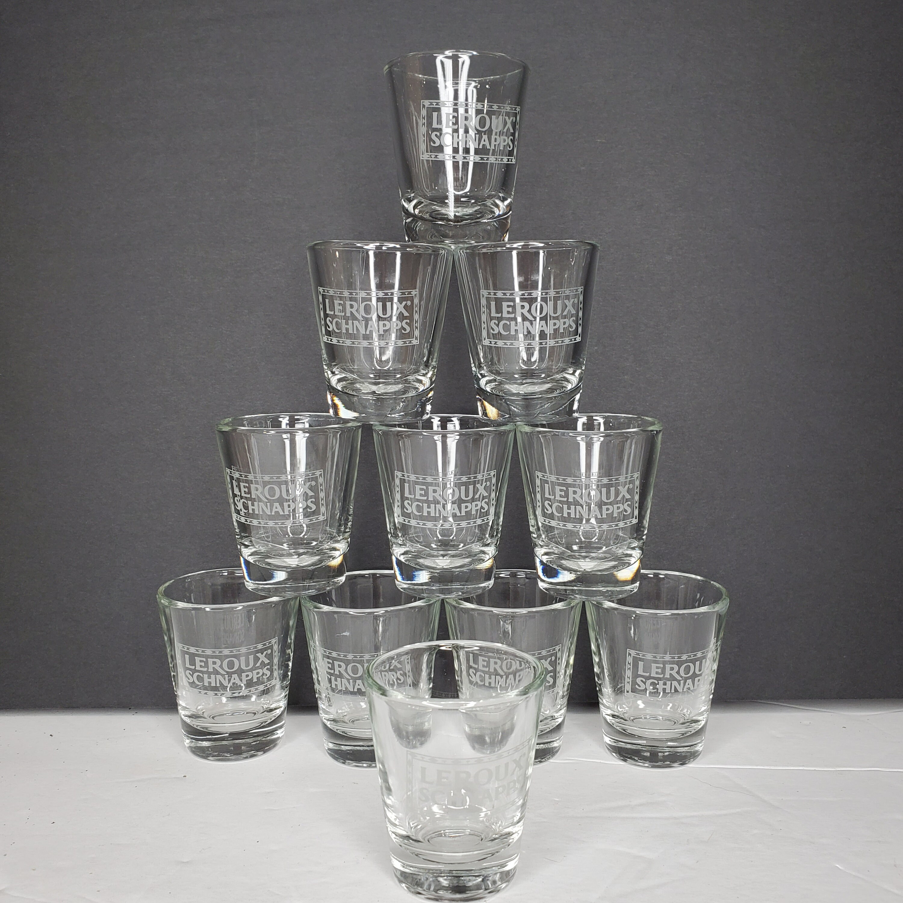 Luminarc Shot Glasses Leroux Schnapps Branded Set of 11 Made in USA - Etsy