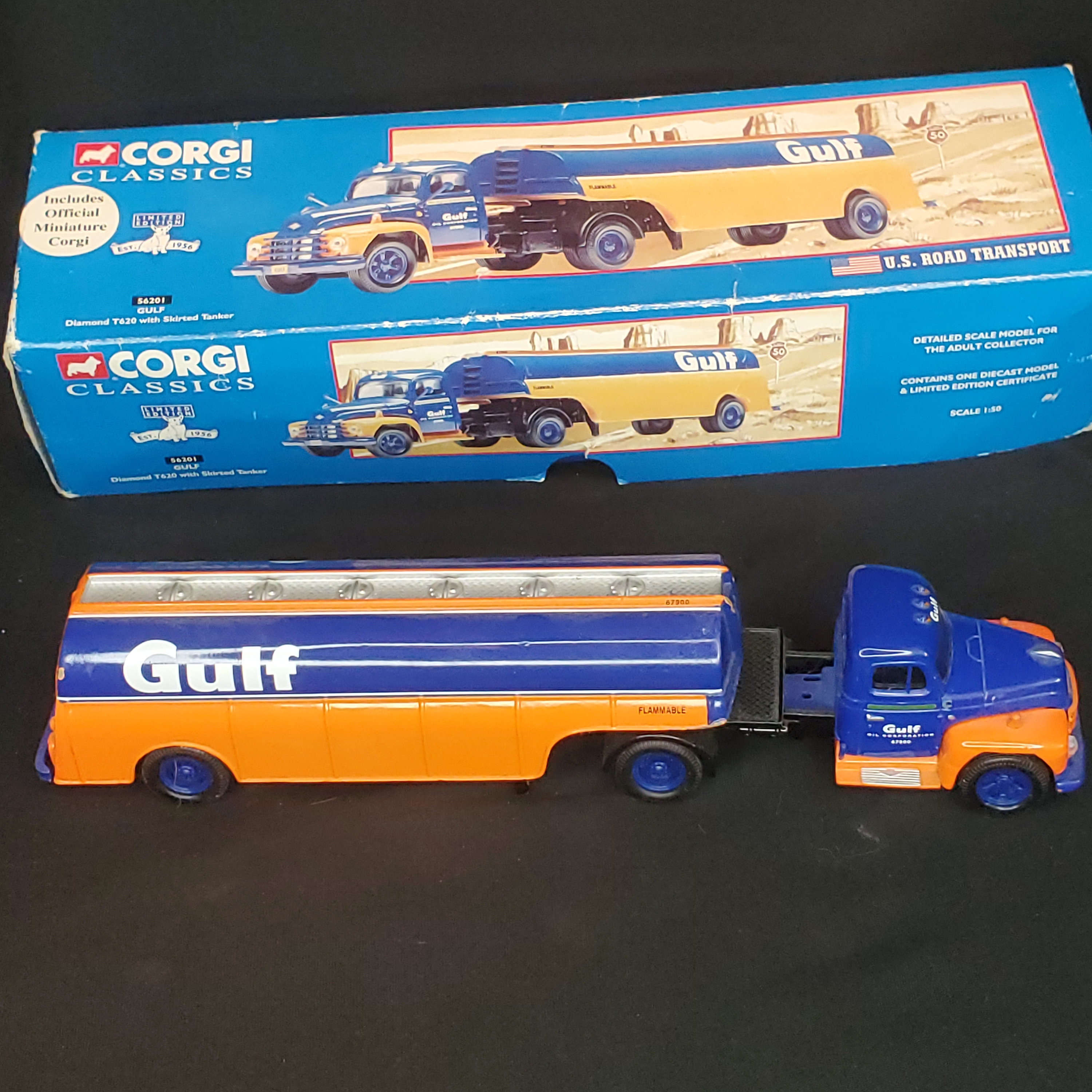 Vintage Corgi LE Lionelville Lion Oil Diamond T620 Semi-Skirted Tanker Replica