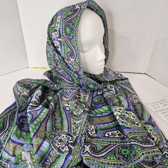 Talbots 100% Silk  Rectangular Scarf Rolled Edges… - image 1