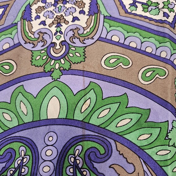 Talbots 100% Silk  Rectangular Scarf Rolled Edges… - image 6