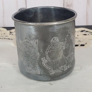 Oneida Tweedle Dee Tweedle Dum Baby Cup Tarnished Broken Handle