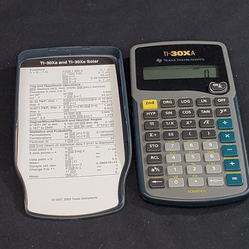 Texas Instruments TI 30XA Scientific Calculator Etsy