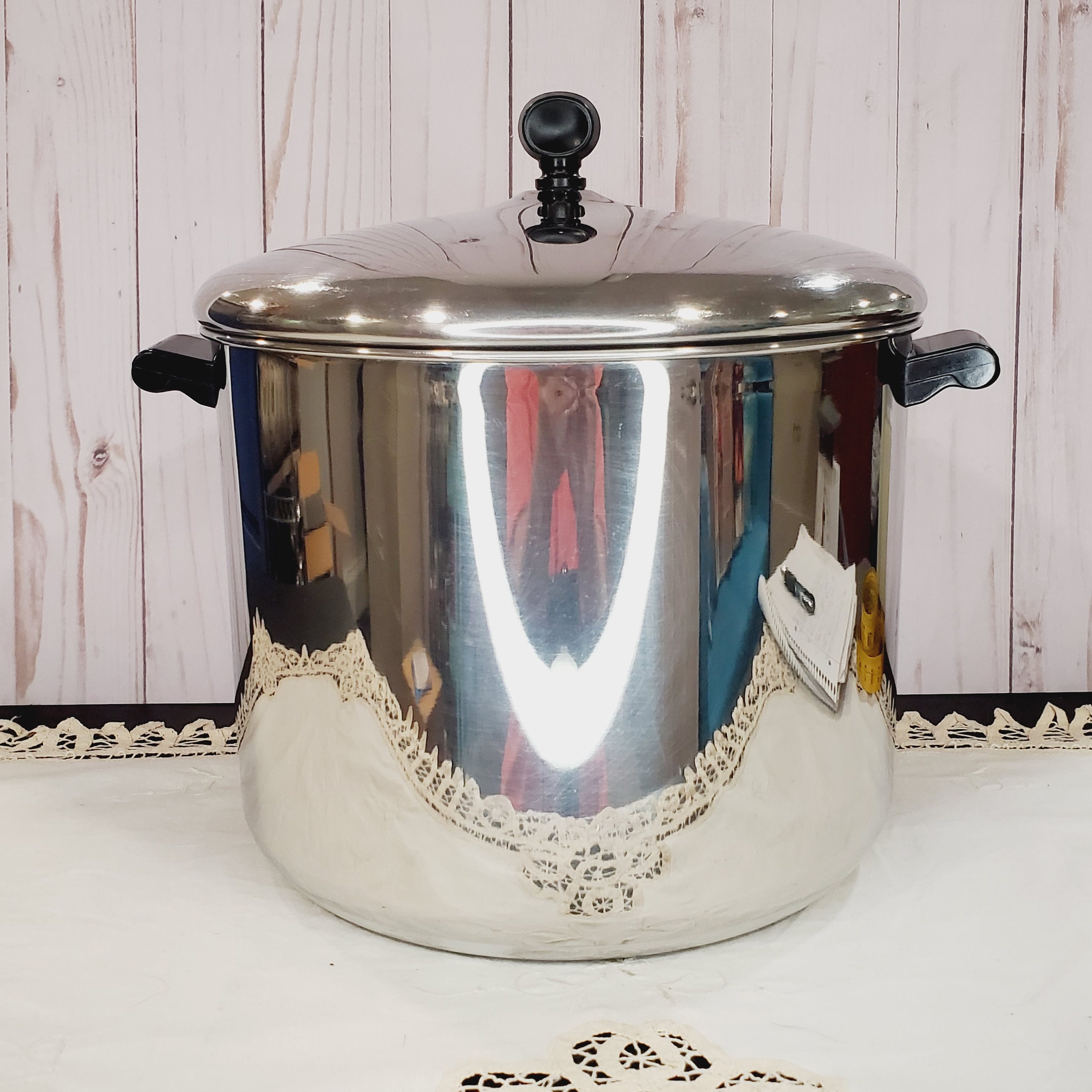 Farberware 4qt Stock Pot With Lid / Vintage Stainless Steel Clad