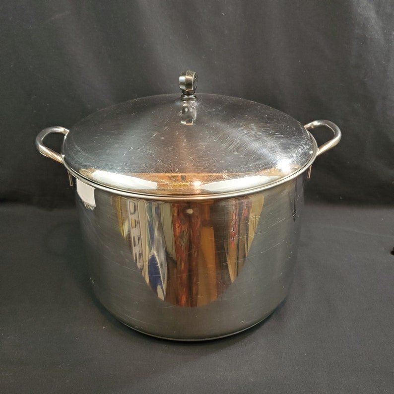 Farberware 16 qt. Sauce Pot with Lid Aluminum Clad Stainless Etsy