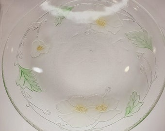 LE Smith Glass Co 15" Round Platter