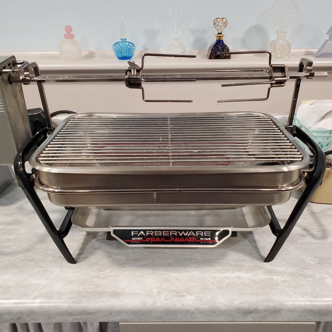 Farberware Open Hearth Electric Broiler Rotisserie Model 450A Durable