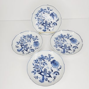 Vtg Blue Danube Japan Onion Cream Soup Bowl Saucer Rectangular Back Stamp