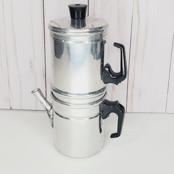 VINTAGE Express Coffee Maker Italian Style Aluminum Stovetop Single Cup
