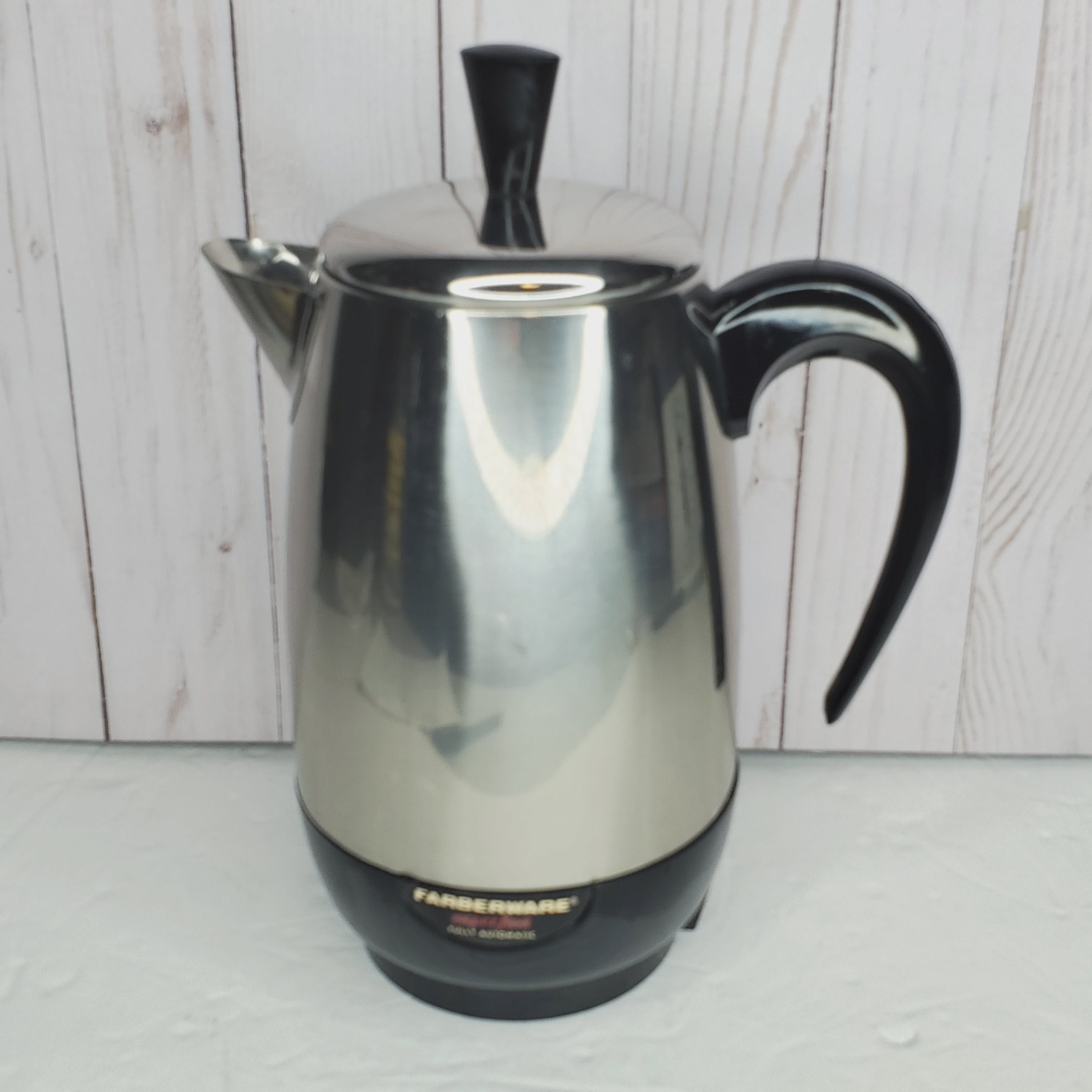 Vtg Farberware 2 8 Cup Coffee Pot Stainless Steel & Chrome Electric  Percolator Model 138B 
