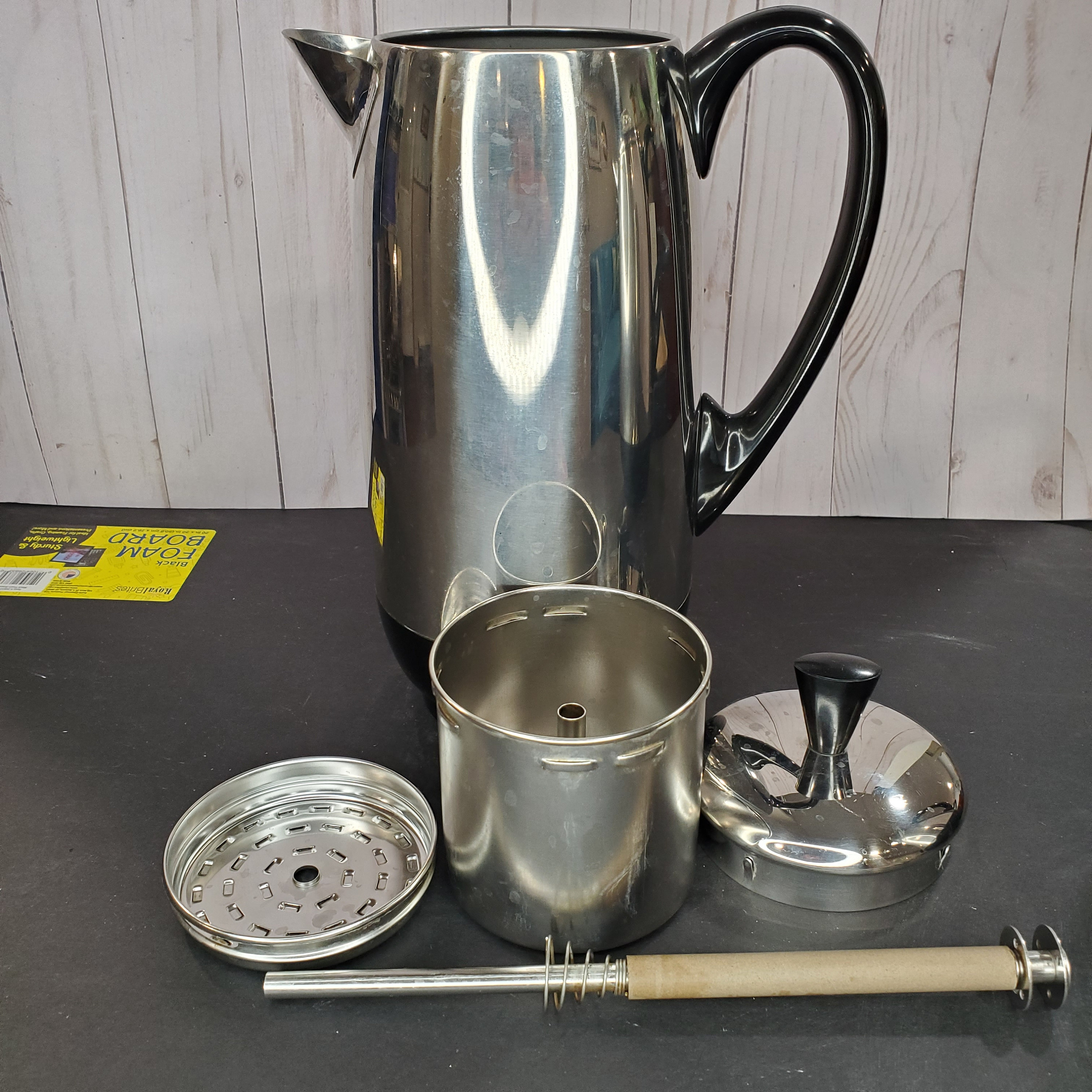 Vintage Farberware 12 Cup Electric Percolator Coffee Pot Stainless