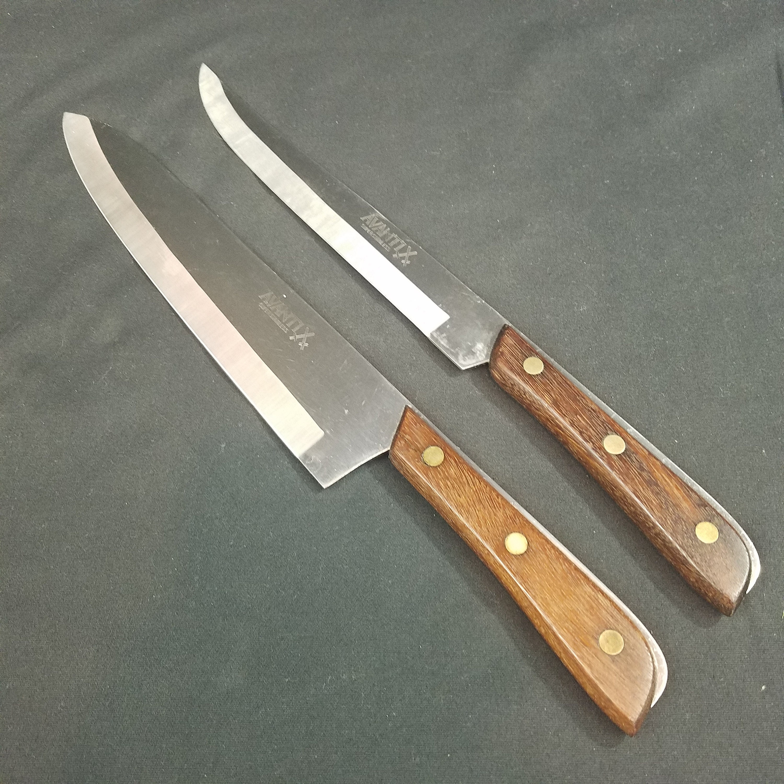 Avanti Chef Knife and Carver Set 3 Rivets Full Tang Wooden | Etsy