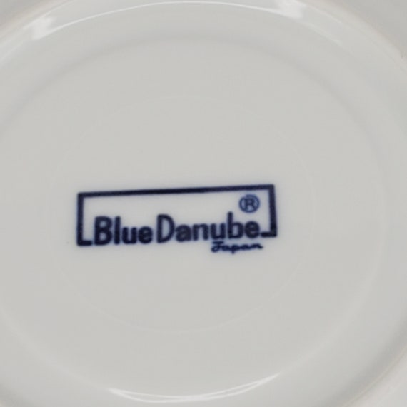 Vtg Blue Danube Japan Onion Cream Soup Bowl Saucer Rectangular