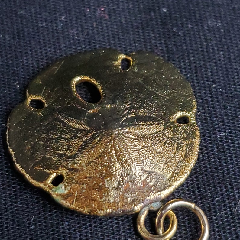 Gold Tone Sand Dollar Pendant NO CHAIN