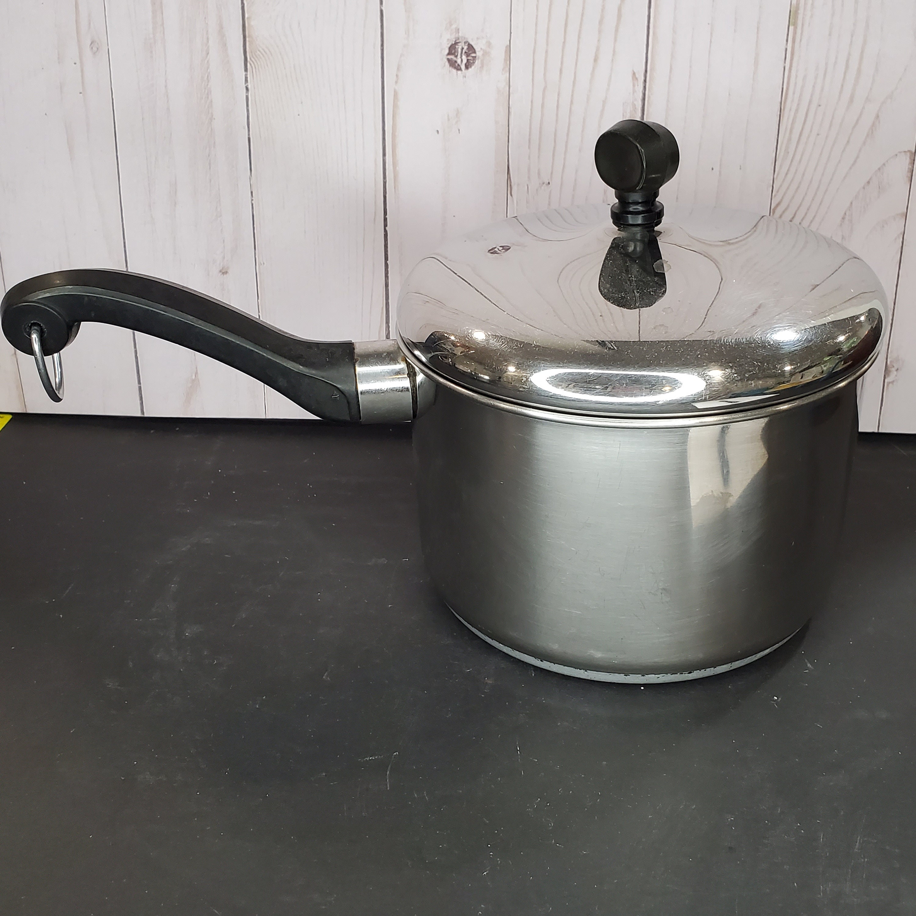 Farberware 2.5 Quart Saucepan With Lid Stainless Steel Aluminum Clad Vintage