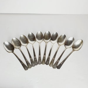 Vintage 1939 International Silver Court Teaspoons - Set of 10