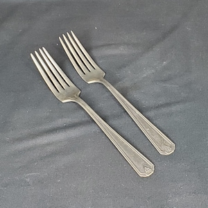 1928 International Silver Co Aladdin Pattern Set of 2 Forks
