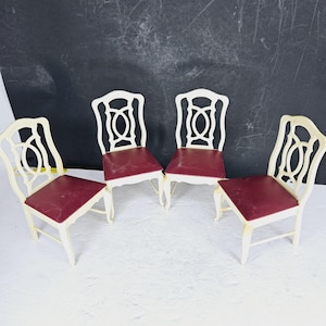 Plastic Dollhouse Furniture 4 Chairs