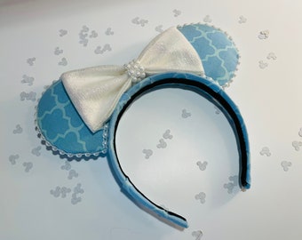 Princess Cinderella Inspired Mickey Ears, Minnie Ears, Headband