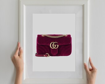 burgundy gucci purse