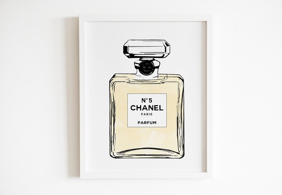 Chanel Perfume Print Chanel No 5 Fashion Art Print Pastel Etsy