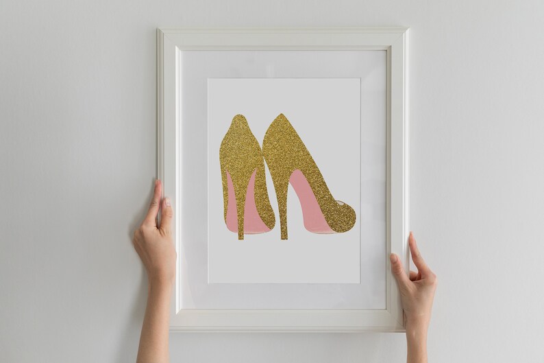 gold-shoes-print-printable-wall-decor-art-poster-fashion-etsy