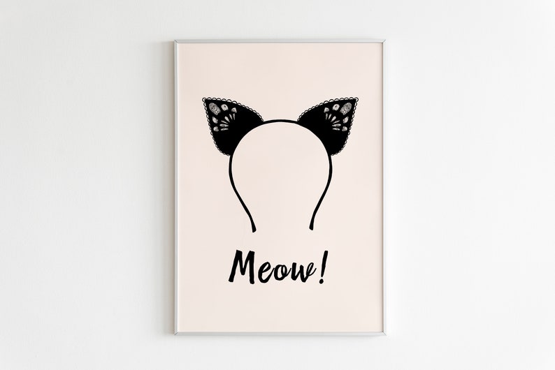 Pinup Artwork Print Printable Meow Cat Artwork Cat female Vamp Cat Ears Headband Case in point Crimson Black Wall Artwork Powder Space Decor Printable picture about Printable Cat Ears named Pinup Artwork Print Printable Meow Cat Artwork Cat female Vamp Cat Ears Headband Example Purple Black Wall Artwork Powder Place Decor Printable
