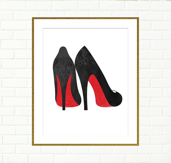 High Heels Art Print Vanity Wall Decor Fashion Wall Art Etsy