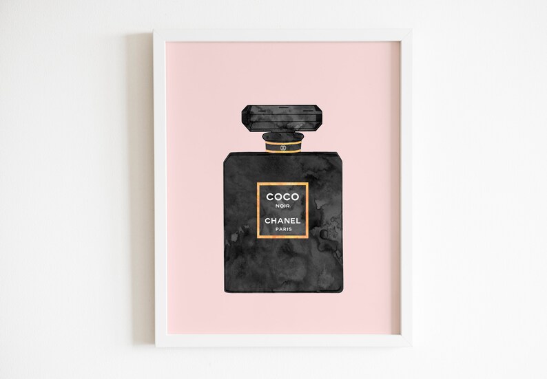 Coco Chanel Perfume Art Print Printable Poster Digital File Etsy