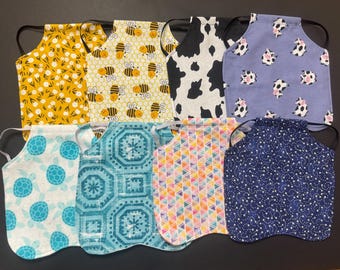 Delantal de algodón para gallinas, protección contra plumas / Hecho en Canadá