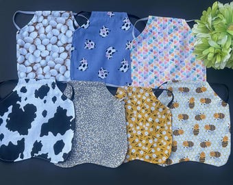 Baumwolle Hühnersattel | Henne Schürze, Federnschutz | Hergestellt in Kanada