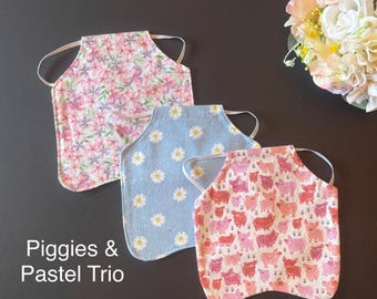 Chicken saddle trio |  Cotton Chicken Saddle | Hen Apron | Feather Protection | Made in Canada | Size Small