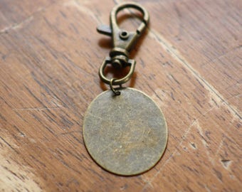 Customize Your Own Antique Bronze Hand Stamped Key Chain!