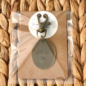 Customize Your Own Antique Bronze Hand Stamped Key Chain image 4