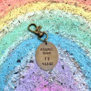 Customize Your Own Antique Bronze Hand Stamped Key Chain image 5