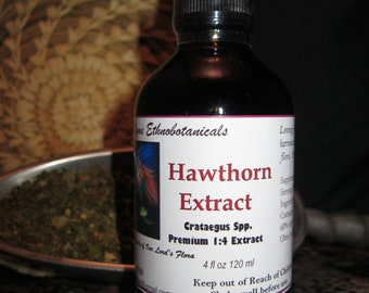 HAWTHORN EXTRACT / TINCTURE 1:4 Organic Berry, Flower, & Leaf  Wonderful Quality!