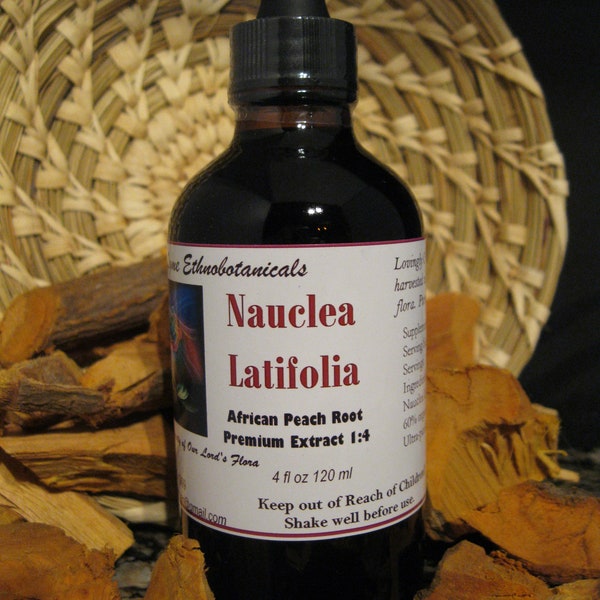 NAUCLEA LATIFOLIA Extrait 1:4 de pêche africaine fraîchement récoltée sauvage (flacon compte-gouttes)