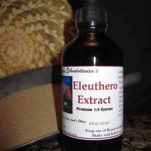 ELEUTHERO 1:4 Extract / Tincture  Eleutherococcus Senticocus Siberian Ginseng Organic
