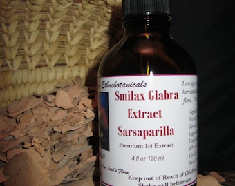 SARSAPARILLA EXTRACT 1:4 Smilax Glabra Professional Grade  Dropper bottle