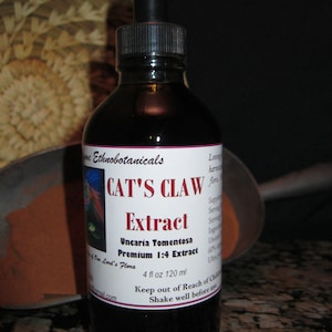 CATS CLAW Uncaria Tomentosa Premium 1:4 Extract / Tincture Organic Peru