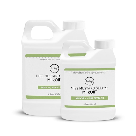 Miss Mustard Seed's MilkOil Indoor/Hemp Seed Oil | 100% Natural | Food-Contact Safe | Eco-Friendly | Non-Toxic | No VOCs