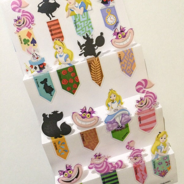 Alice in Wonderland bladwijzer Stickers