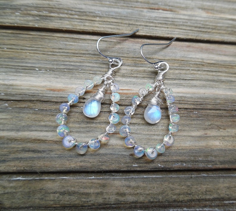 Birthstone Clip on Earrings for Girls Crystal March Teardrop Dangle Asymmetrical Earring